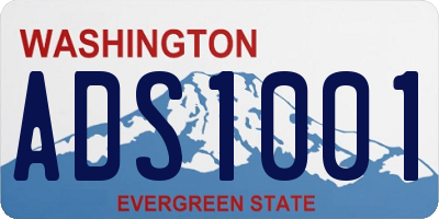 WA license plate ADS1001