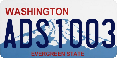 WA license plate ADS1003