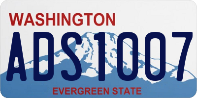 WA license plate ADS1007