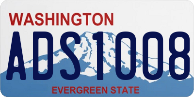 WA license plate ADS1008