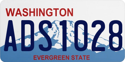 WA license plate ADS1028