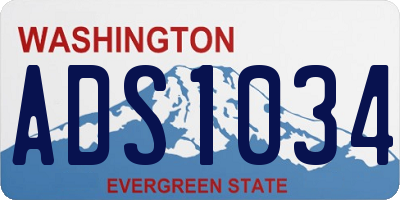 WA license plate ADS1034