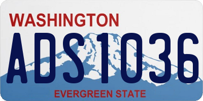 WA license plate ADS1036
