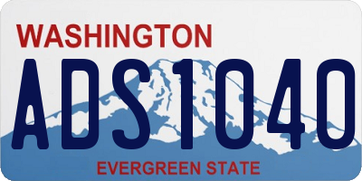 WA license plate ADS1040