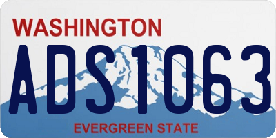 WA license plate ADS1063