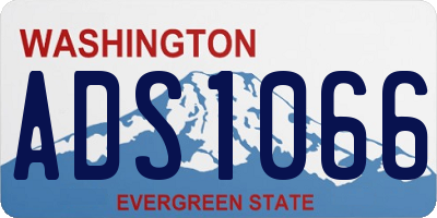 WA license plate ADS1066