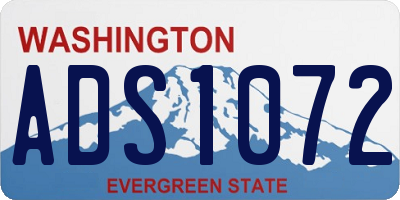 WA license plate ADS1072