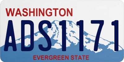 WA license plate ADS1171