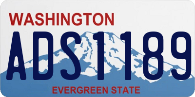 WA license plate ADS1189