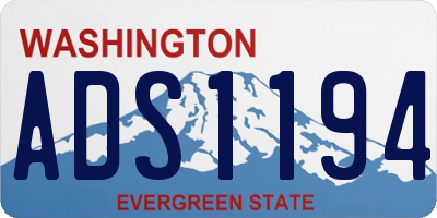 WA license plate ADS1194