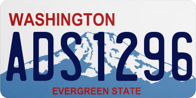 WA license plate ADS1296