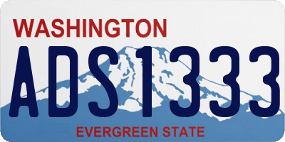 WA license plate ADS1333