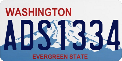 WA license plate ADS1334