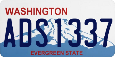 WA license plate ADS1337