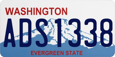 WA license plate ADS1338
