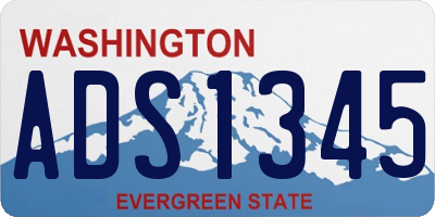 WA license plate ADS1345