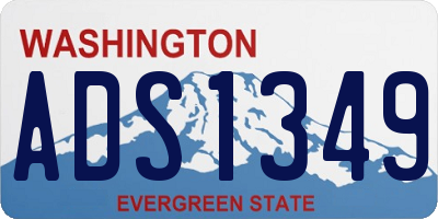 WA license plate ADS1349
