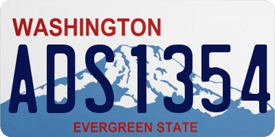 WA license plate ADS1354