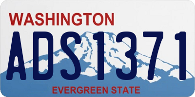 WA license plate ADS1371