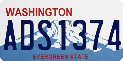 WA license plate ADS1374