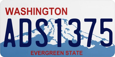 WA license plate ADS1375