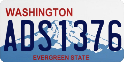 WA license plate ADS1376