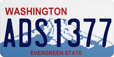 WA license plate ADS1377
