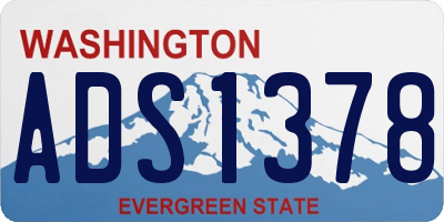 WA license plate ADS1378