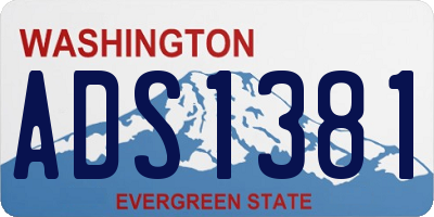 WA license plate ADS1381
