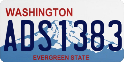 WA license plate ADS1383