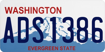 WA license plate ADS1386