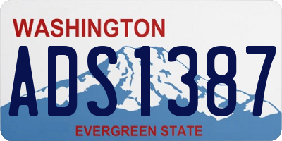 WA license plate ADS1387
