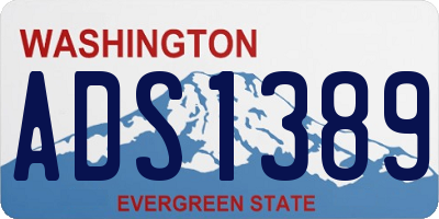 WA license plate ADS1389