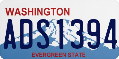WA license plate ADS1394