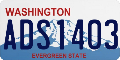 WA license plate ADS1403