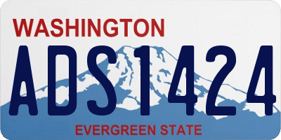 WA license plate ADS1424