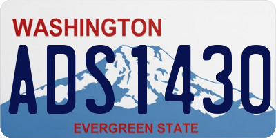 WA license plate ADS1430