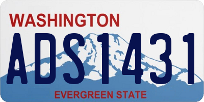 WA license plate ADS1431