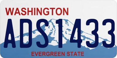 WA license plate ADS1433