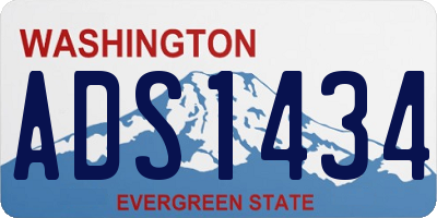 WA license plate ADS1434
