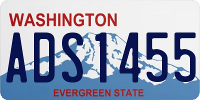 WA license plate ADS1455