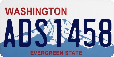 WA license plate ADS1458