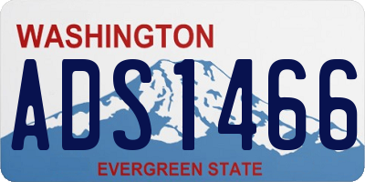 WA license plate ADS1466
