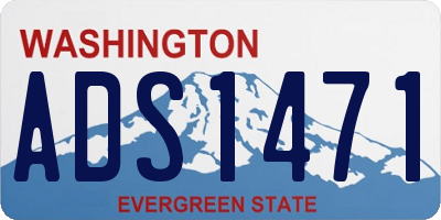 WA license plate ADS1471