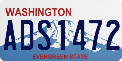 WA license plate ADS1472