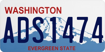 WA license plate ADS1474