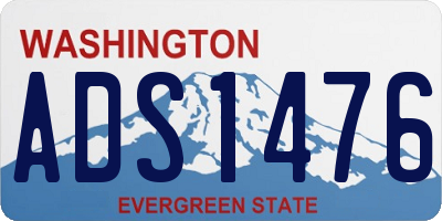 WA license plate ADS1476