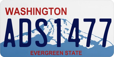 WA license plate ADS1477