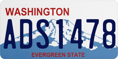 WA license plate ADS1478