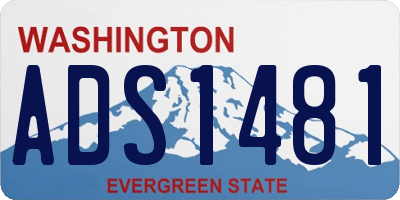 WA license plate ADS1481